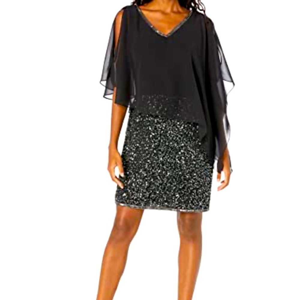 J Kara Short short cocktail dress-Plus size